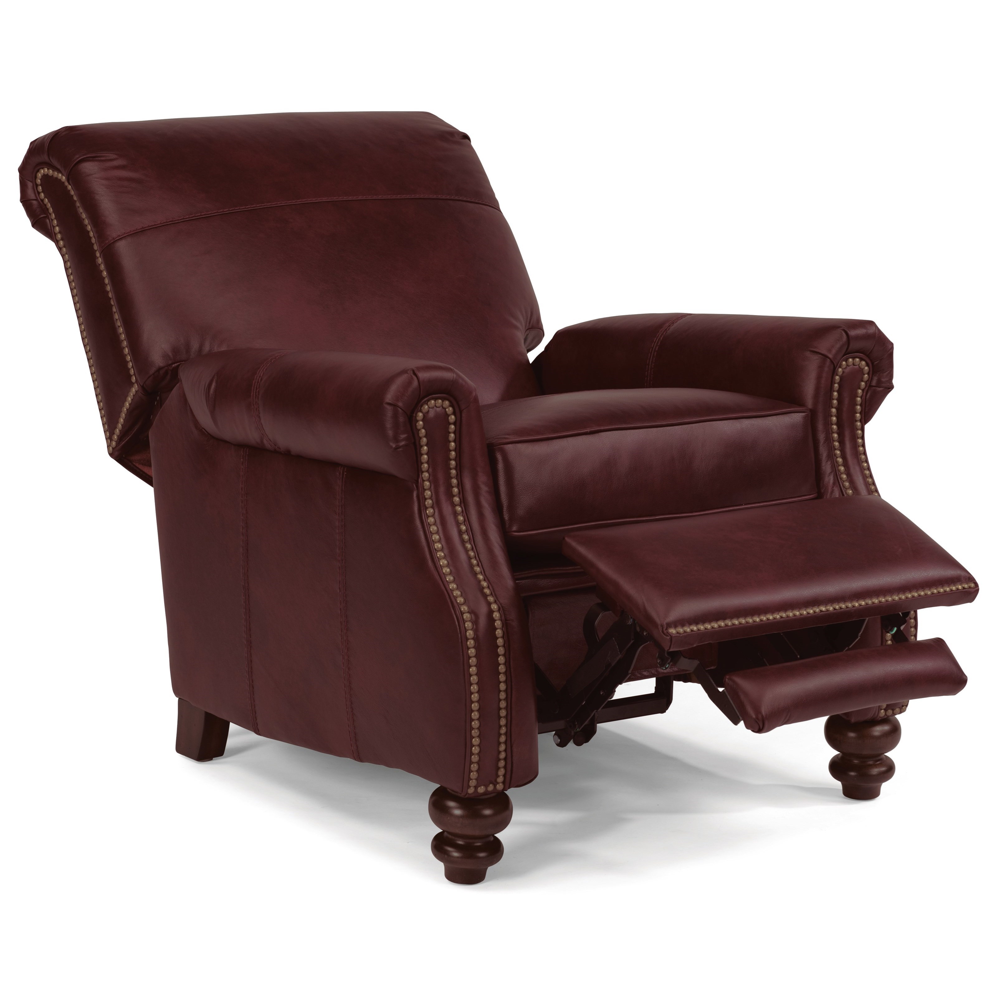 Flexsteel Bay Bridge Traditional High Leg Recliner with Rolled Back